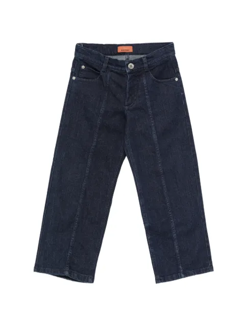Missoni Kids zigzag-embroidered logo-patch jeans