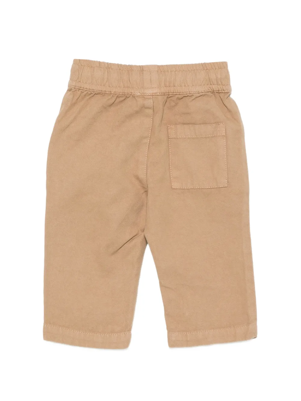 TRUSSARDI JUNIOR embroidered-logo elasticated-waist trousers Bruin