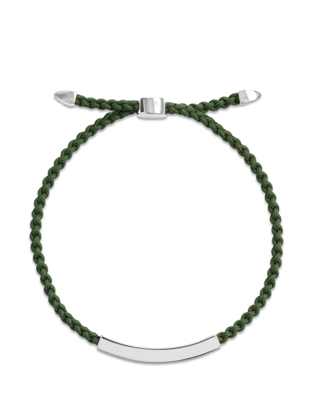 Monica Vinader Bracciale MV Linear™ con cordino - Argento