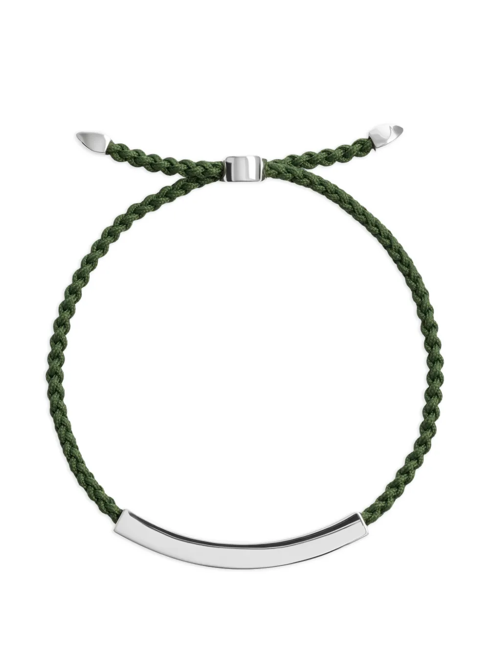 Monica Vinader Bracciale MV Linear™ con cordino spesso - Verde