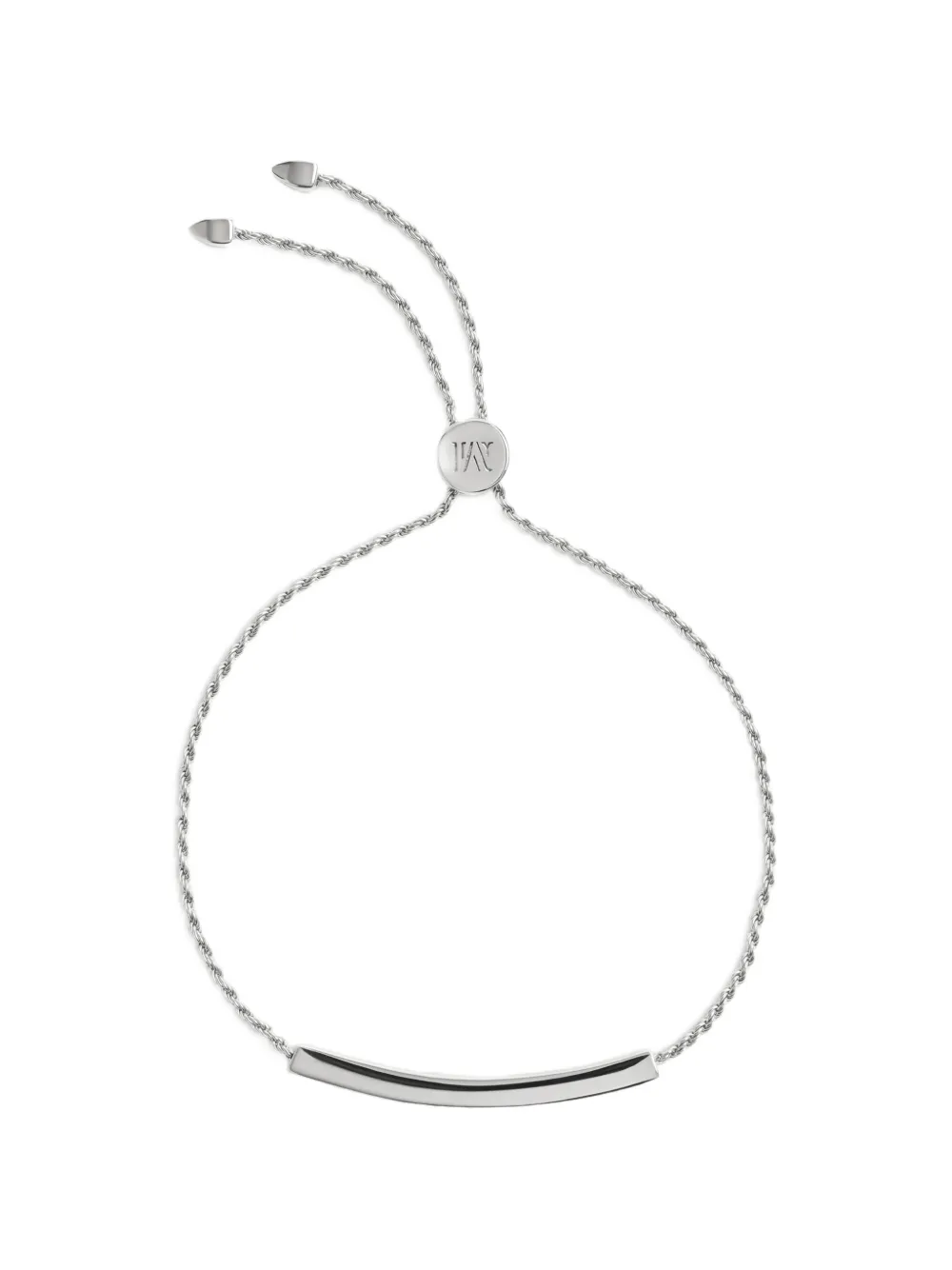 Monica Vinader Bracciale Linear Pave con diamanti - Argento