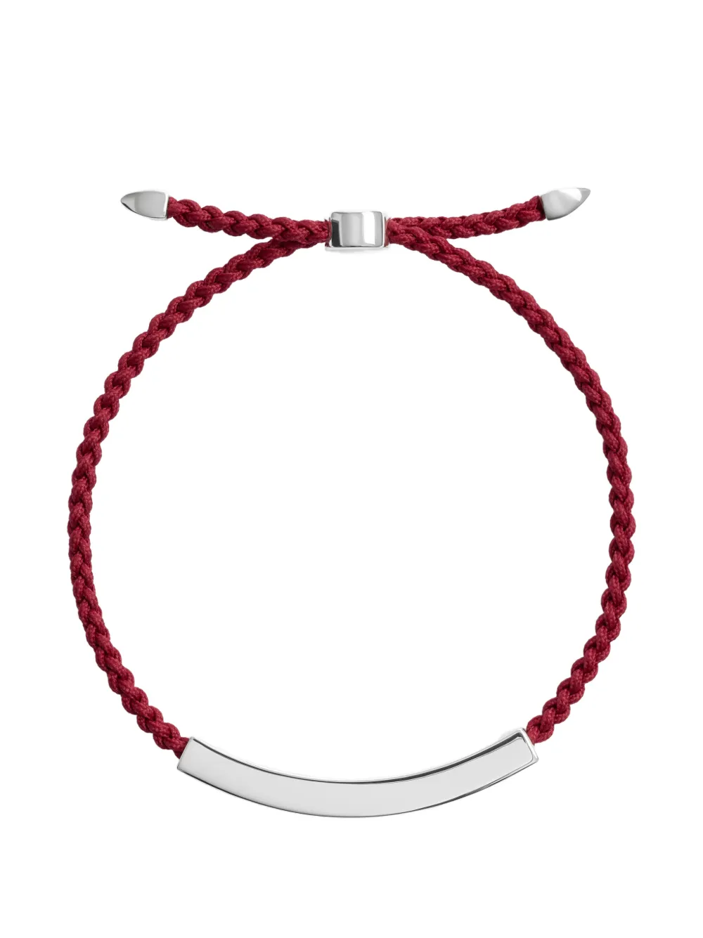 Monica Vinader Bracciale MV Linear™ con cordino spesso - Argento