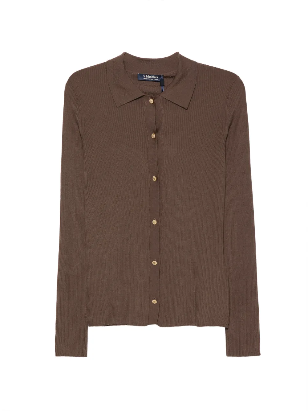 'S Max Mara Limone ribbed-knit cardigan - Marrone