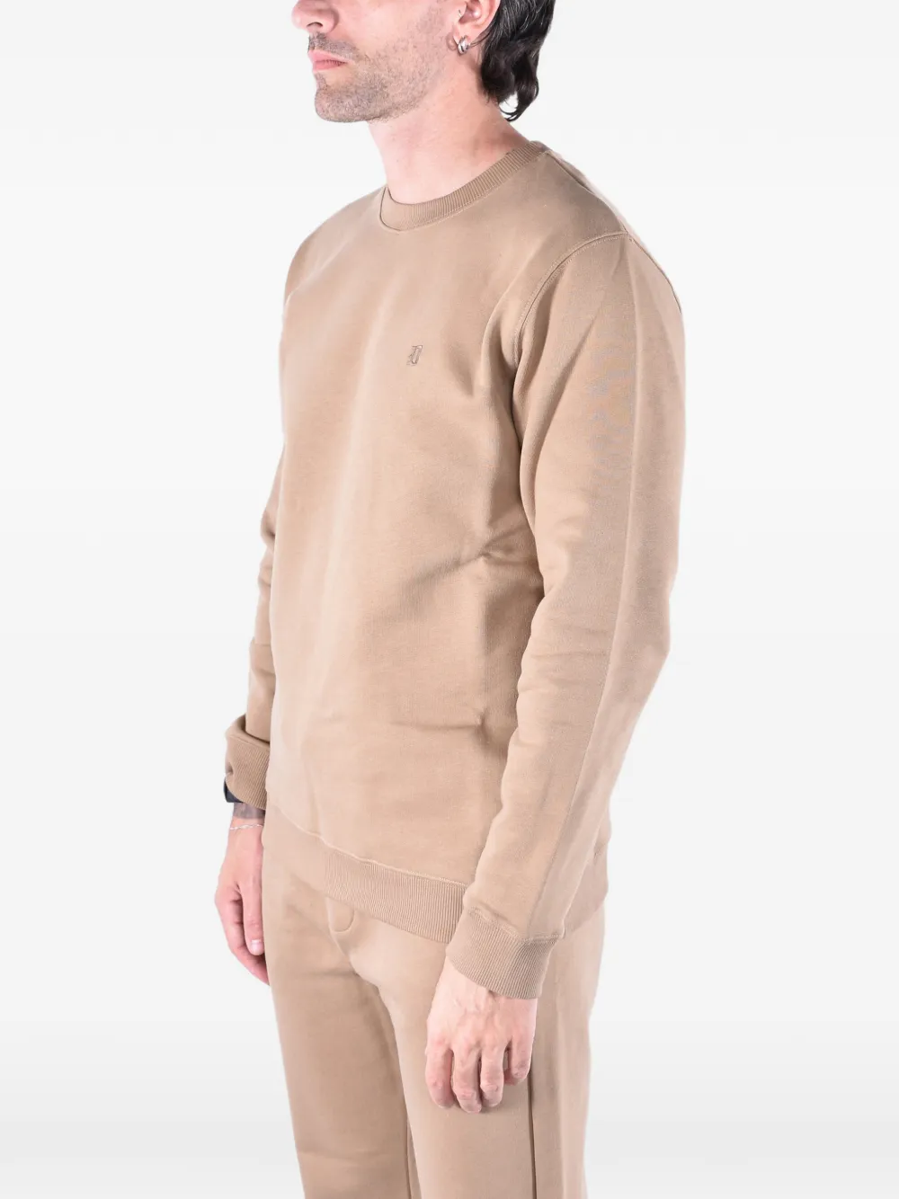 DONDUP Sweater met geborduurd logo Beige