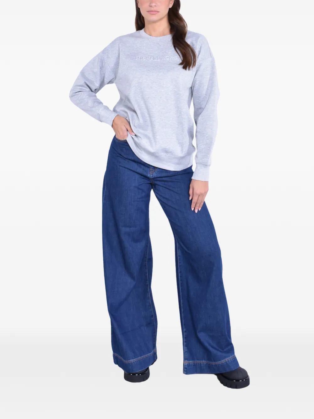 Michael Kors Sweater met logo-reliëf Grijs