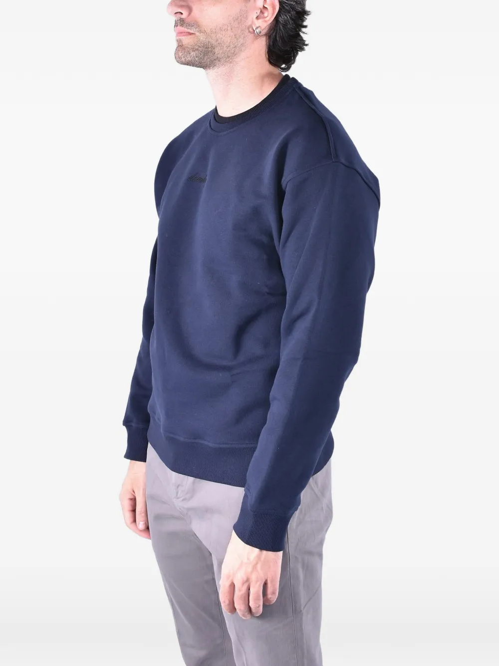 DONDUP ribbed-fleece sweatshirt Blauw