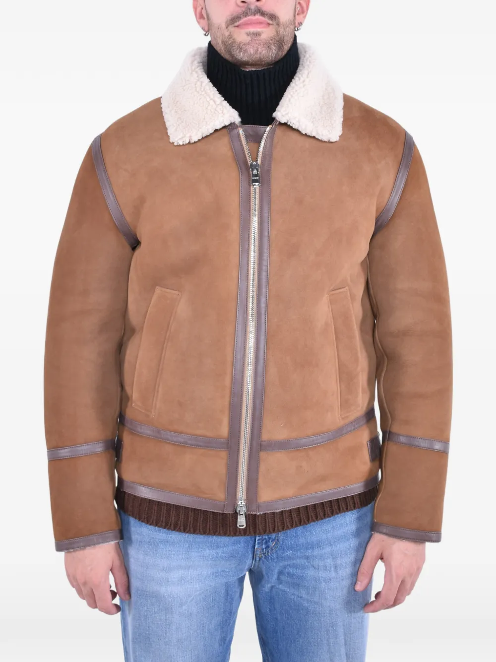 DONDUP Montone shearling panelled jacket