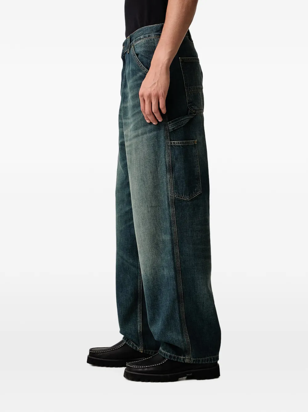 Carhartt WIP OG Single Knee carpenter jeans met vervaagd effect Blauw
