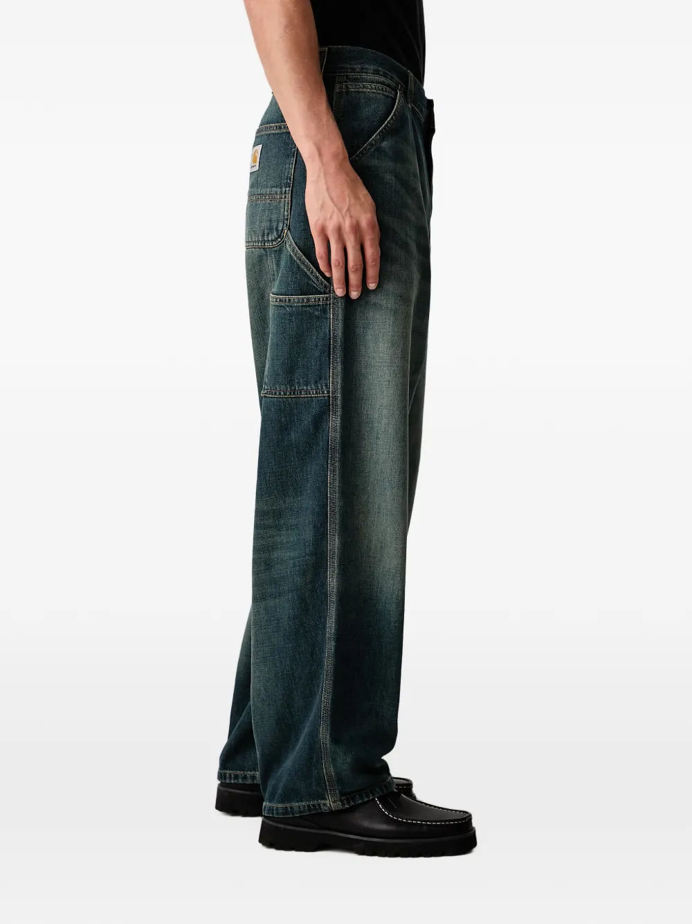 Carhartt WIP OG Single Knee carpenter jeans met vervaagd effect Blauw