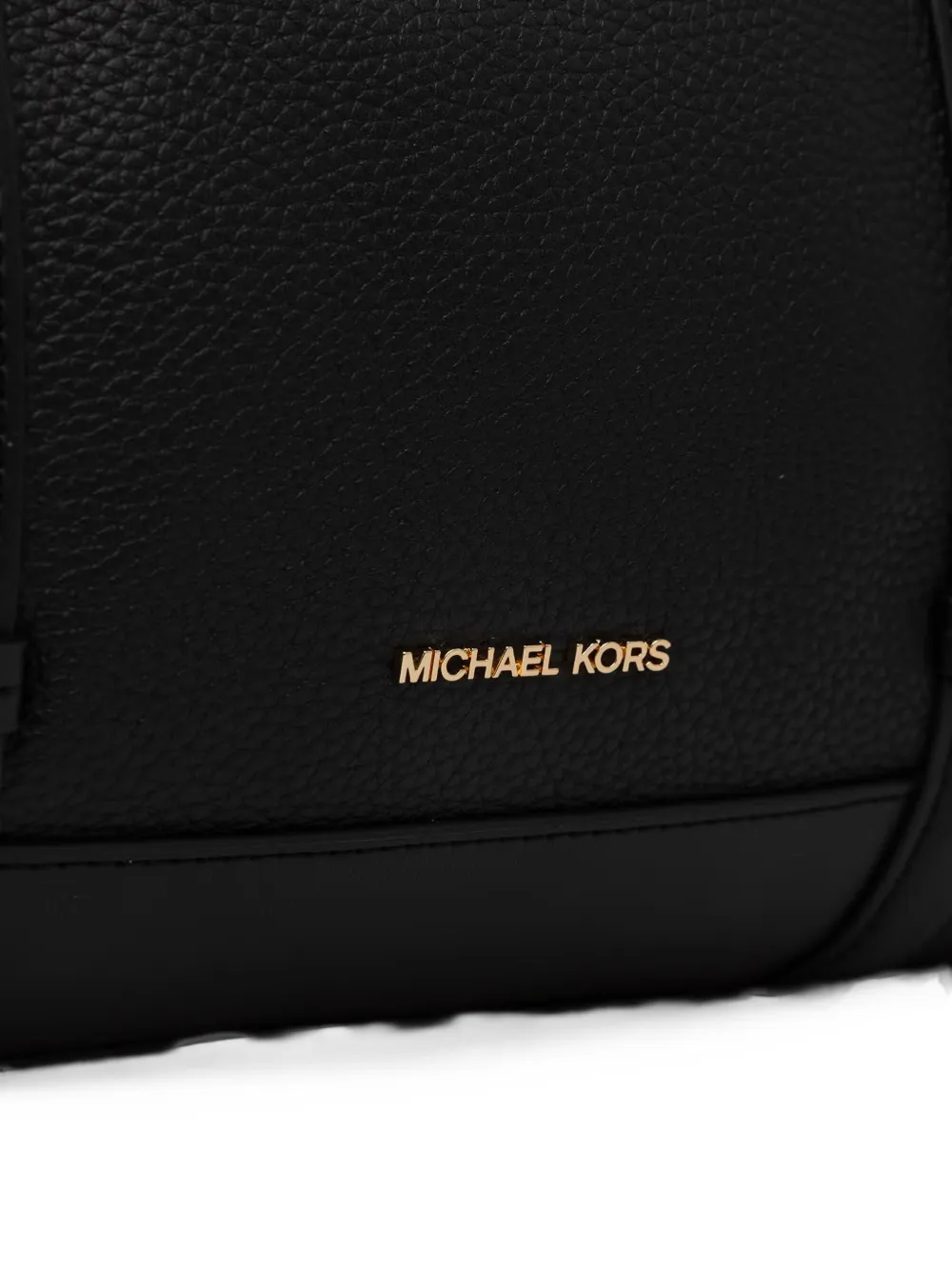 Michael Kors large Teddi grained leather shoulder bag Zwart