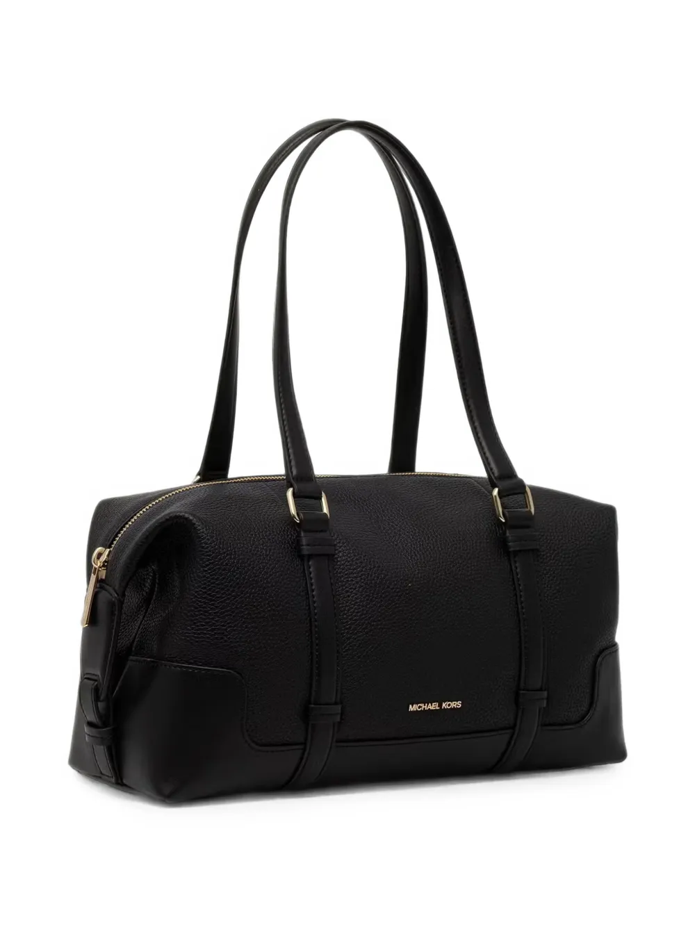 Michael Kors large Teddi grained leather shoulder bag Zwart