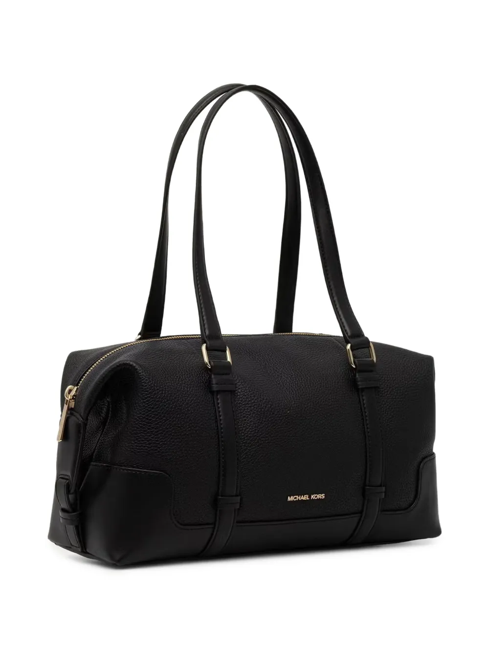 Michael Kors Grote Teddi leren schoudertas met textuur Zwart