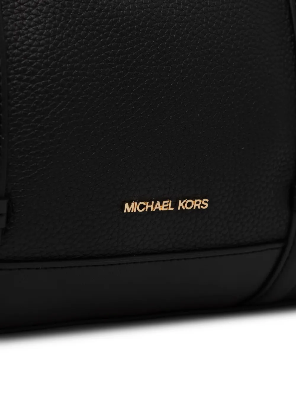 Michael Kors Grote Teddi leren schoudertas met textuur Zwart