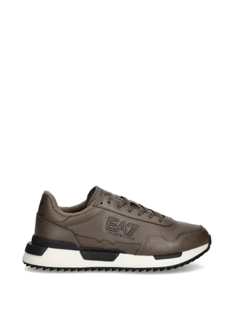 Ea7 Emporio Armani logo-print pebbled sneakers