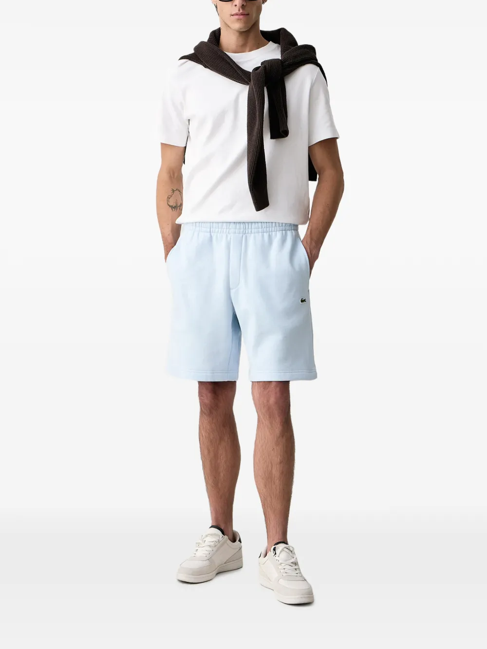 Lacoste fleece shorts Blauw