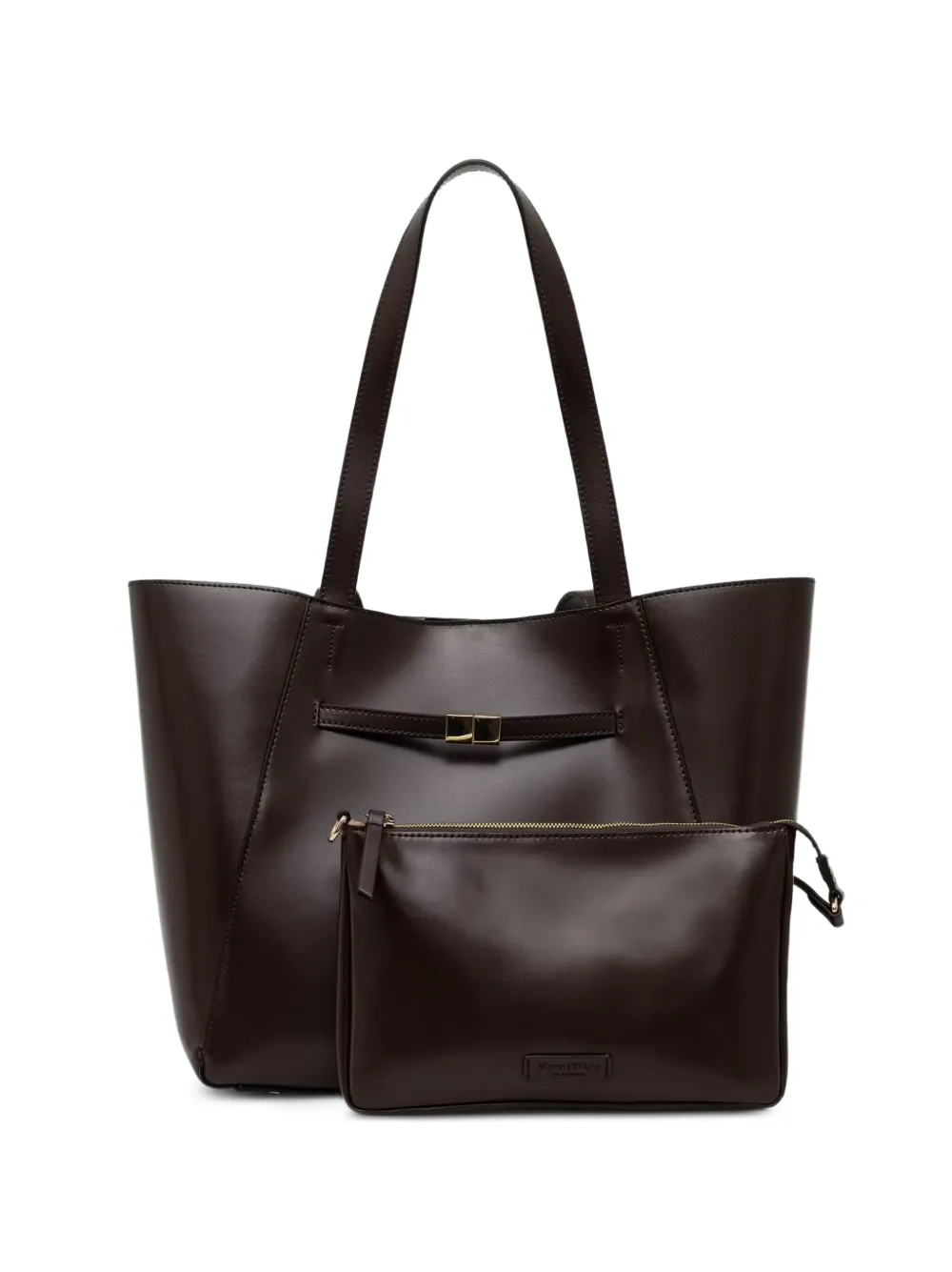 Marc O'Polo Tessa logo-patch pouch-detail tote bag - Brown