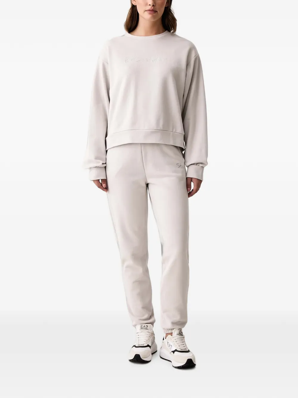 Ea7 Emporio Armani Trainingspak met logodetail Beige