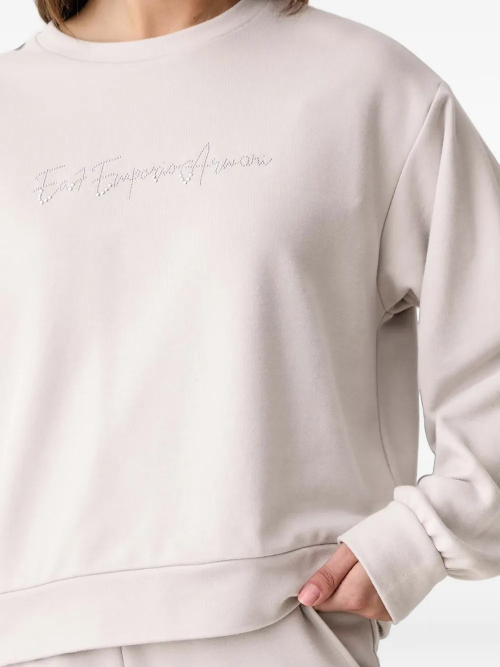 Ea7 Emporio Armani Trainingspak met logodetail Beige