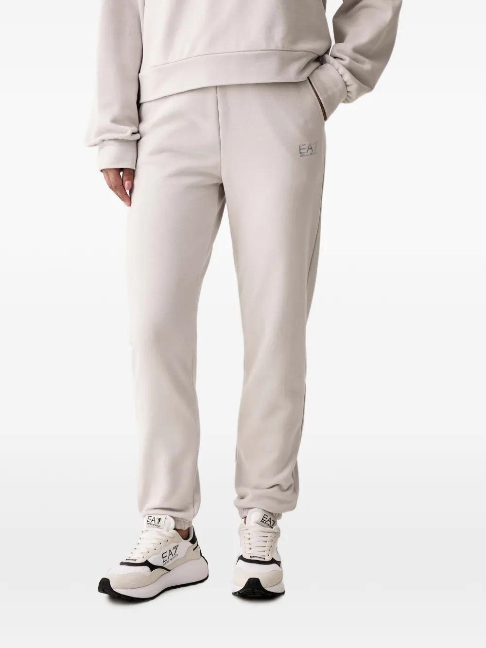 Ea7 Emporio Armani logo-detail tracksuit - Nude