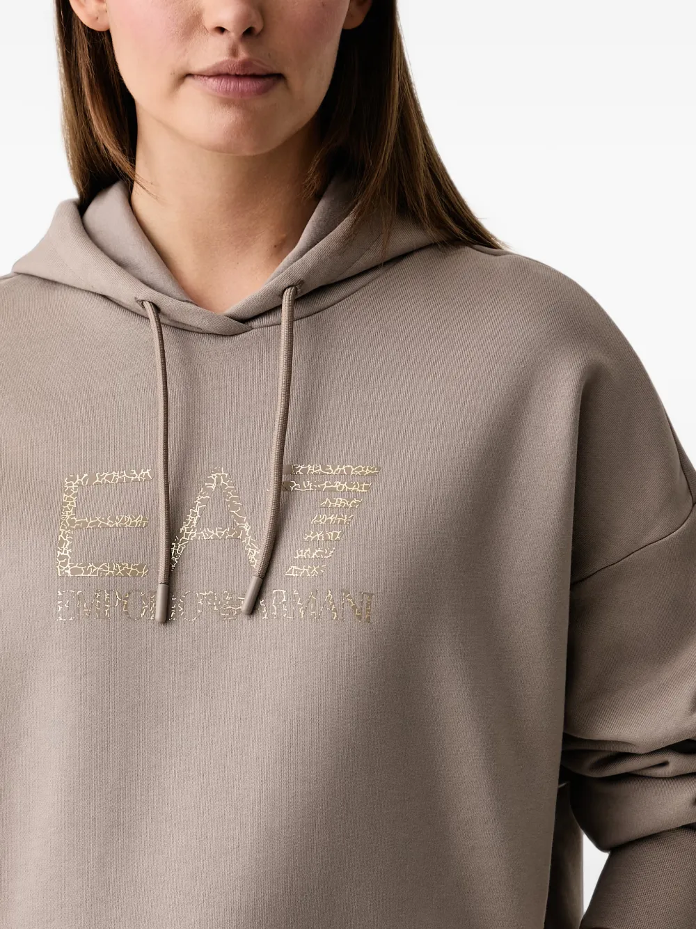Ea7 Emporio Armani logo-detail tracksuit Beige