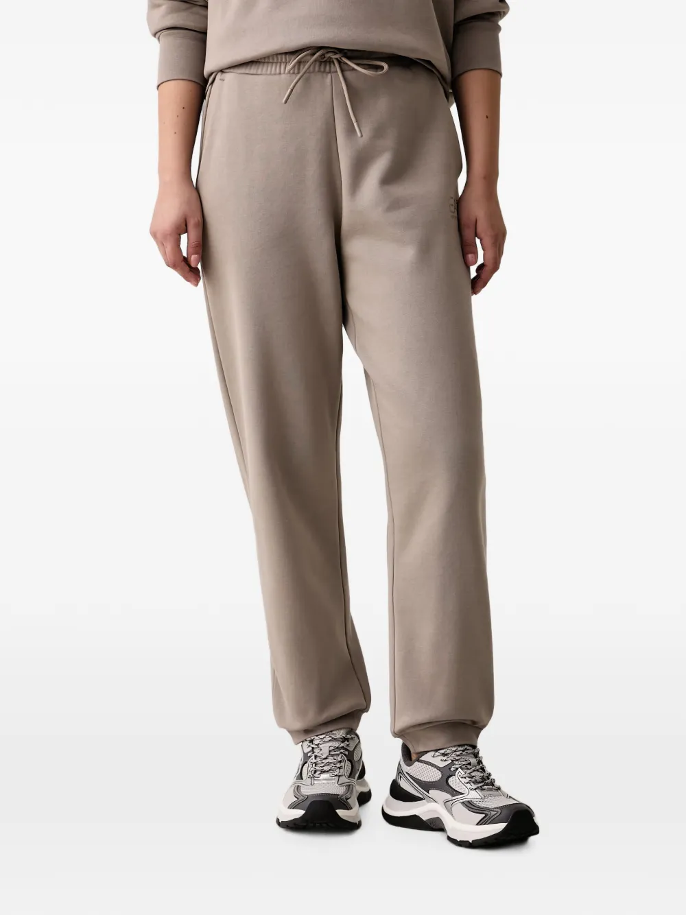 Ea7 Emporio Armani logo-detail tracksuit Beige