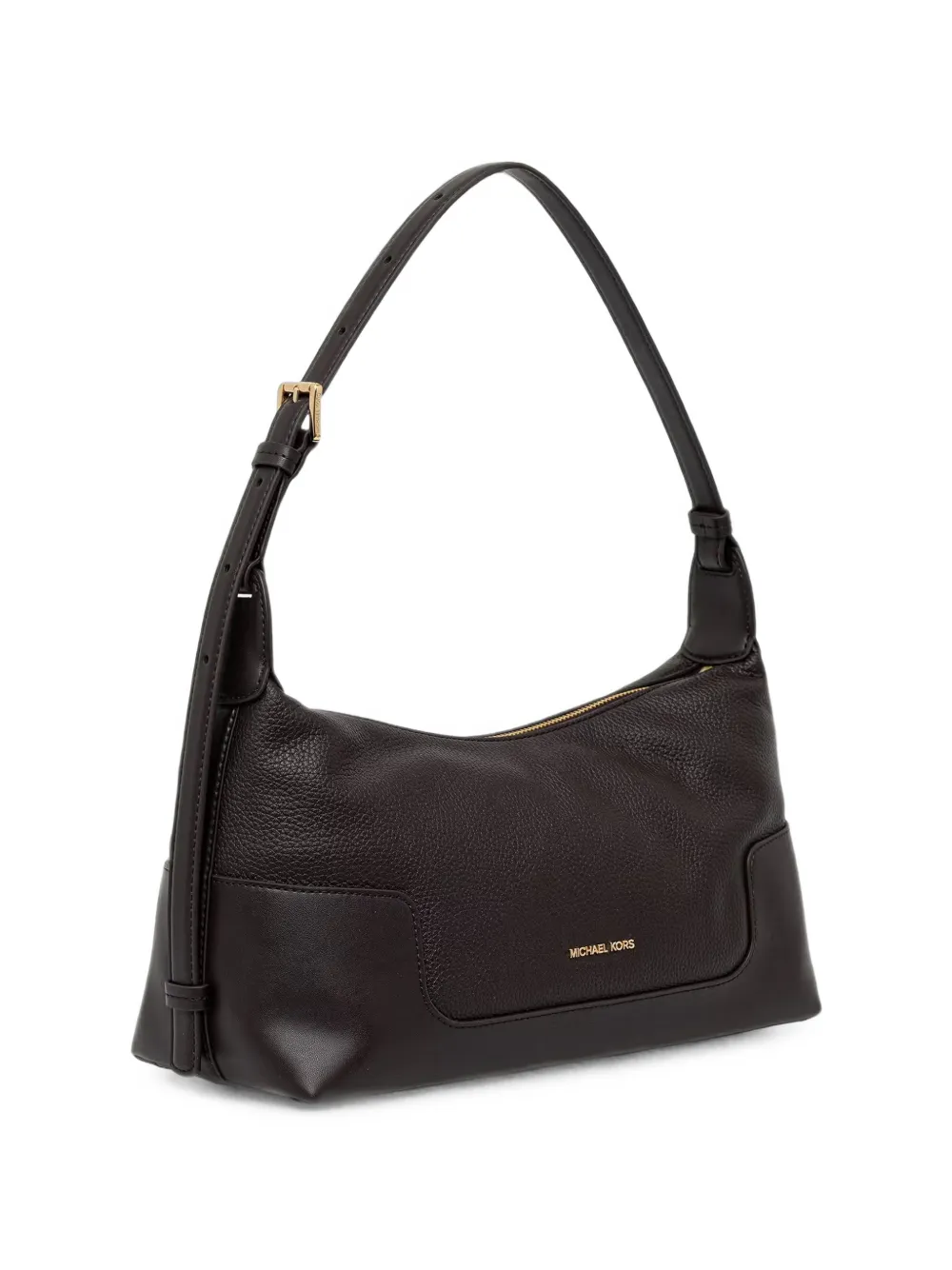 Michael Kors Medium Teddi leren schoudertas met textuur Bruin