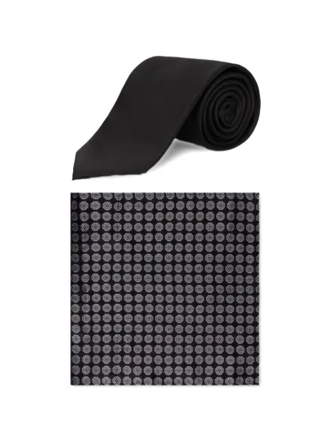 Michael Kors silk tie and printed pocket square gift set