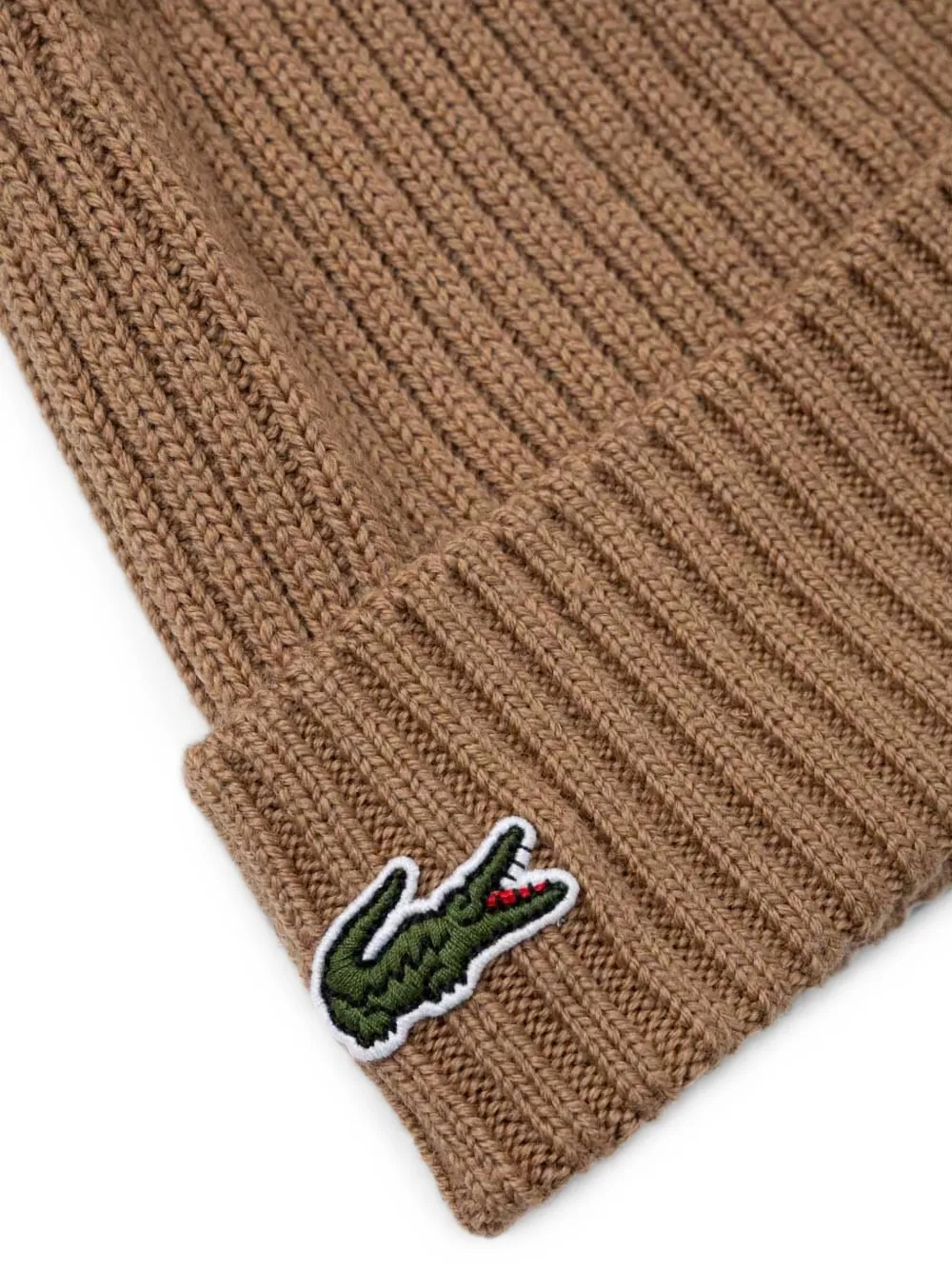 Lacoste Ribgebreide muts Bruin