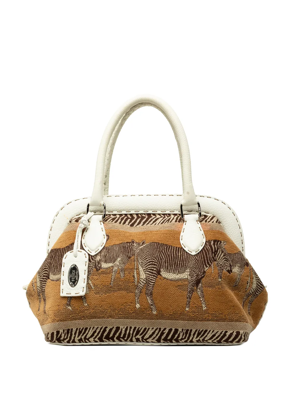 Fendi Pre-Owned 2000-2010 Tapestry Canvas Selleria Doctors Frame handbag - Brown