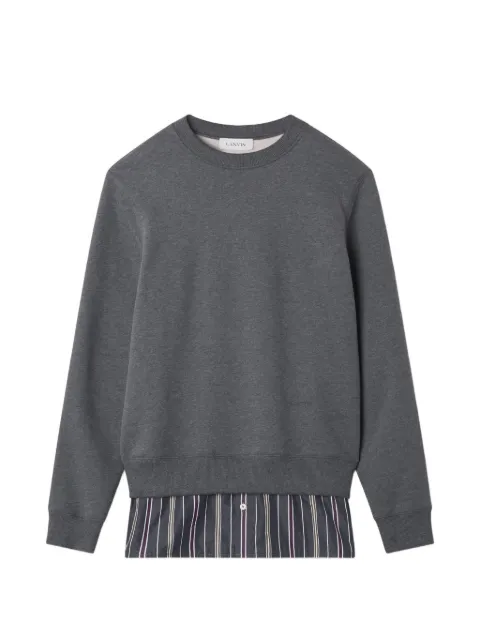 Lanvin layered sweatshirt in cotton and cashmere