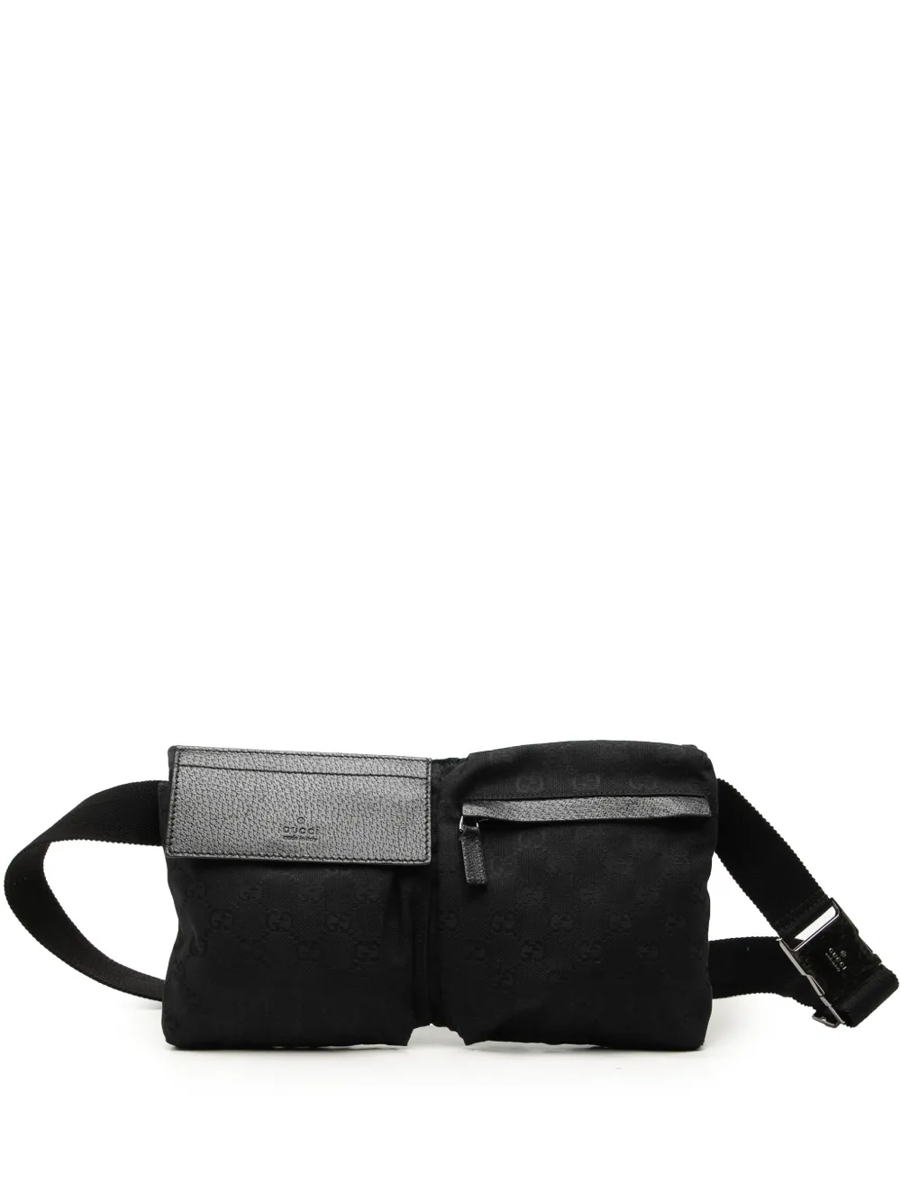 Gucci Pre-Owned sac banane Double Pocket en toile GG (2000-2015) - Noir