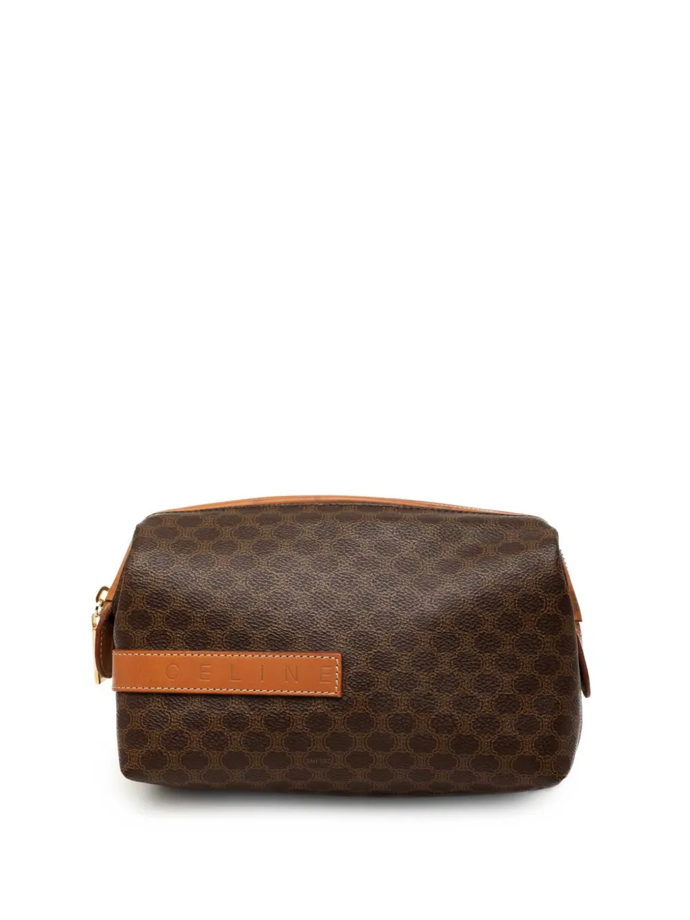 Celine Pre-Owned 2000 Macadam Coated Canvas Cosmetic pouch - Braun