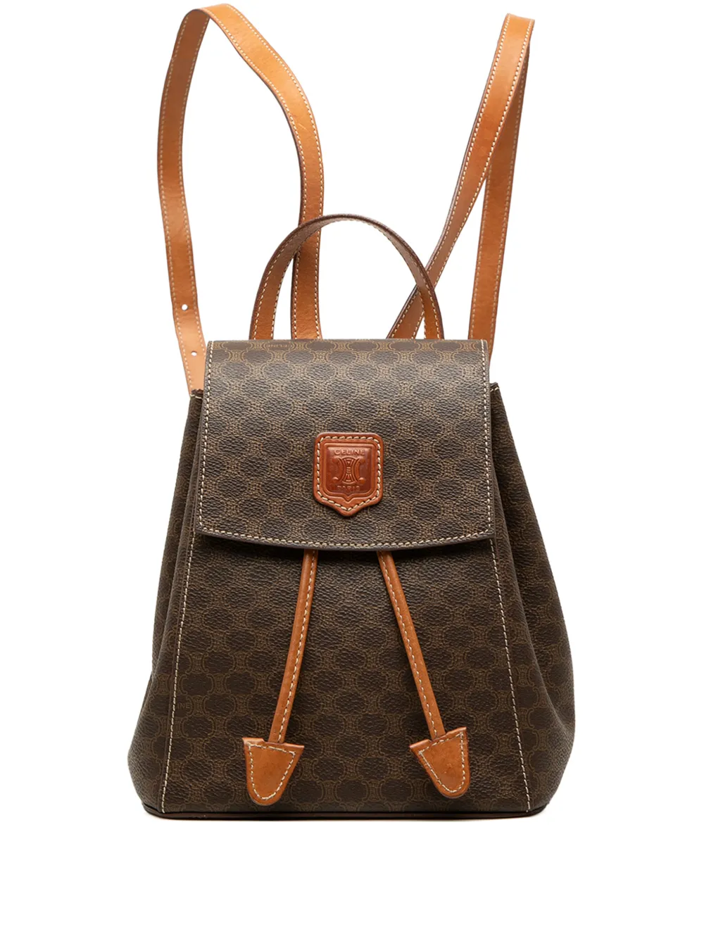 Celine Pre-Owned sac à dos en toile enduite Macadam (1996) - Marron Celine Pre-Owned sac à dos en toile enduite Macadam (1996) - Marron