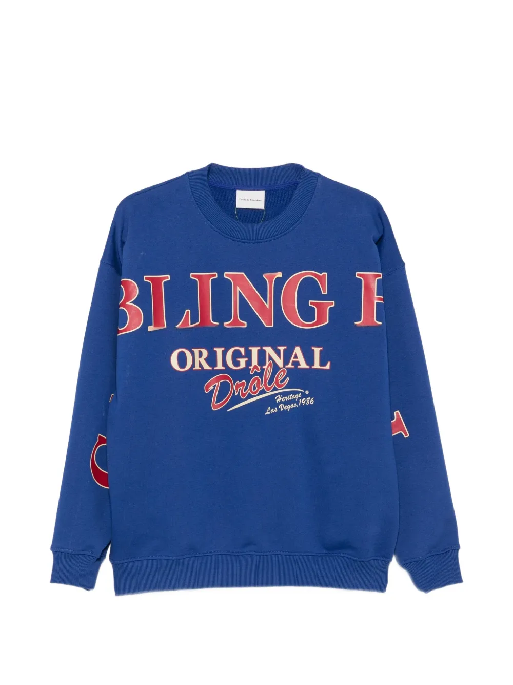 Drôle De Monsieur slogan-print sweatshirt - Bleu Drôle De Monsieur slogan-print sweatshirt - Bleu