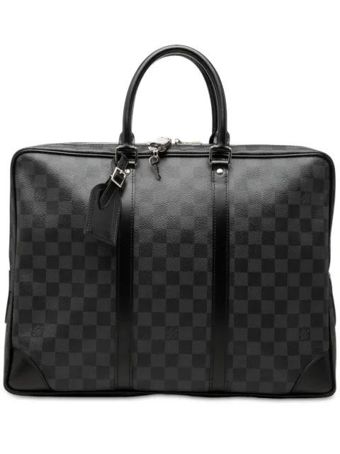 Louis Vuitton Pre-Owned bolsa de negocios Damier Graphite Porte Documents Voyage PM 2016