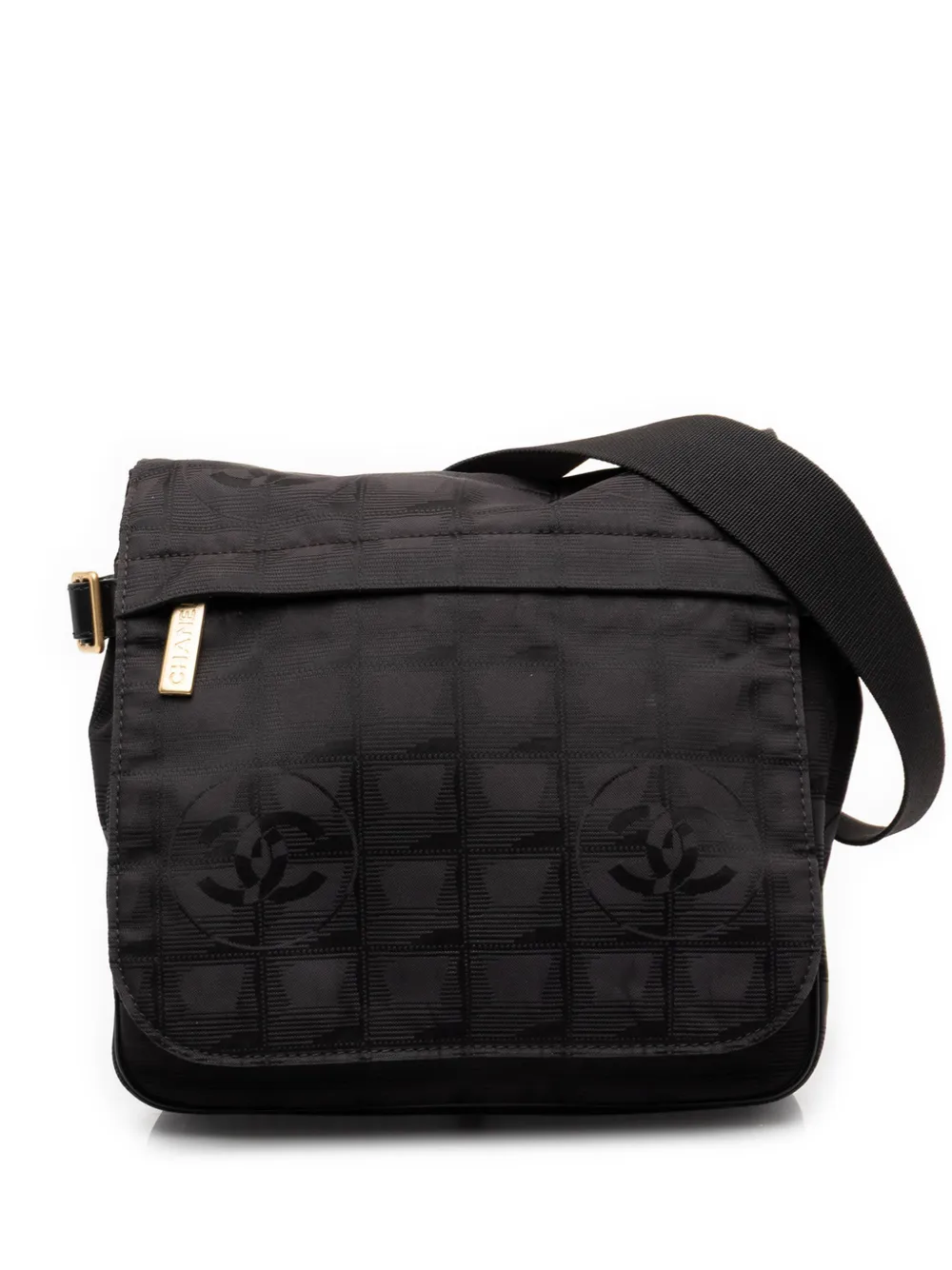 CHANEL Pre-Owned 2005-2006 New Travel Line Nylon Messenger Bag crossbody bag - Nero