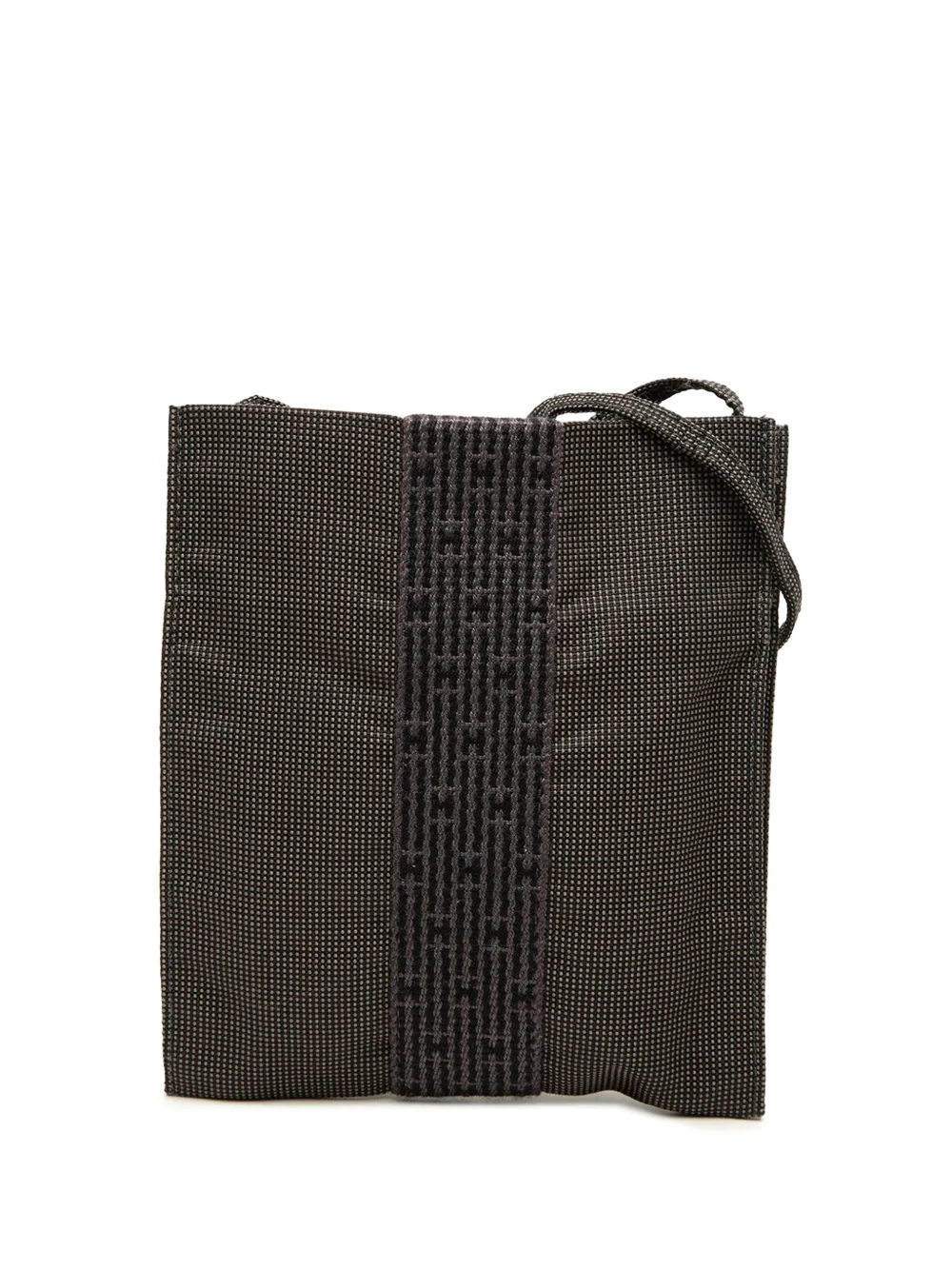 Hermès Pre-Owned sac à bandoulière Herline Pochette en toile (1990-2000) - Gris Hermès Pre-Owned sac à bandoulière Herline Pochette en toile (1990-2000) - Gris