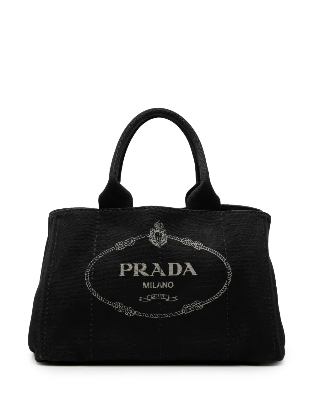 Prada Pre-Owned 2013-2026 Canvas Canapa Logo Tote satchel - Nero