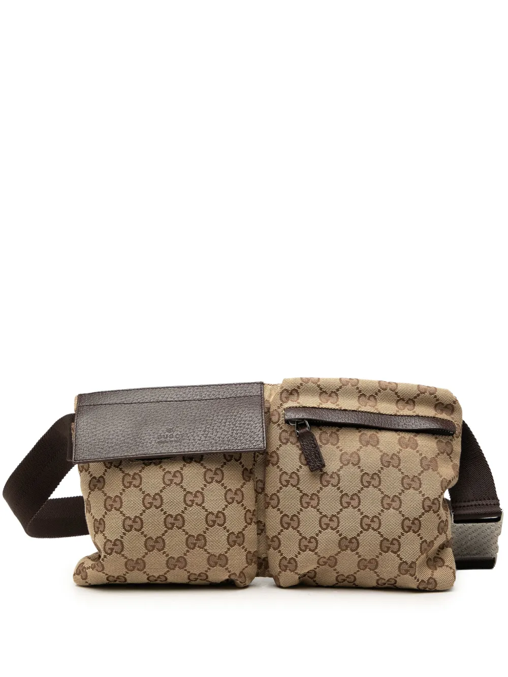 Gucci Pre-Owned sac banane Double Pocket en toile GG (2000-2015) - Tons neutres