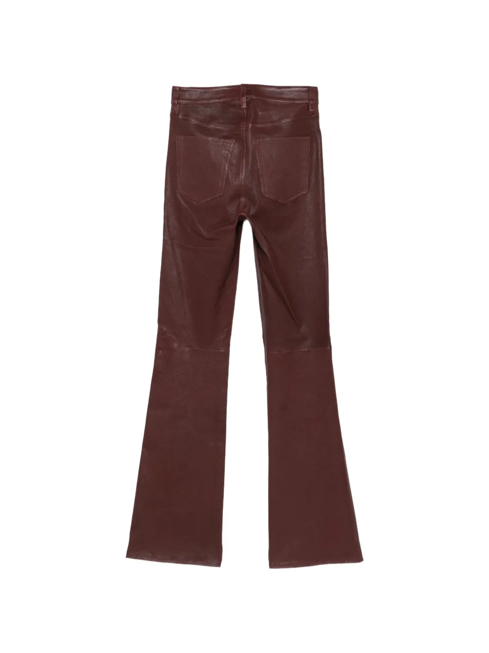 FRAME Reboot flared leather trousers Rood