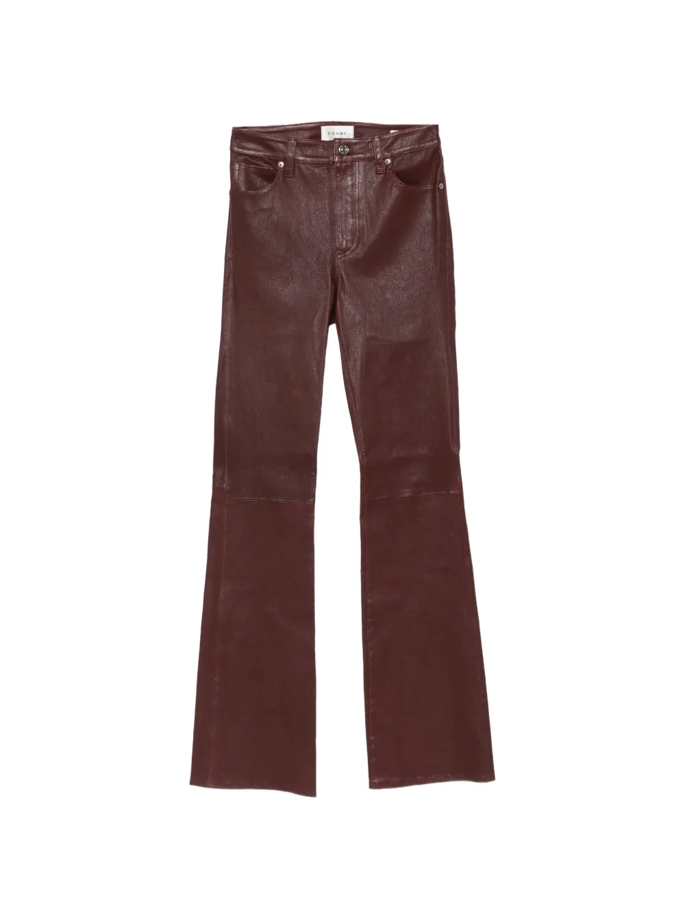 FRAME Reboot flared leather trousers - Rot