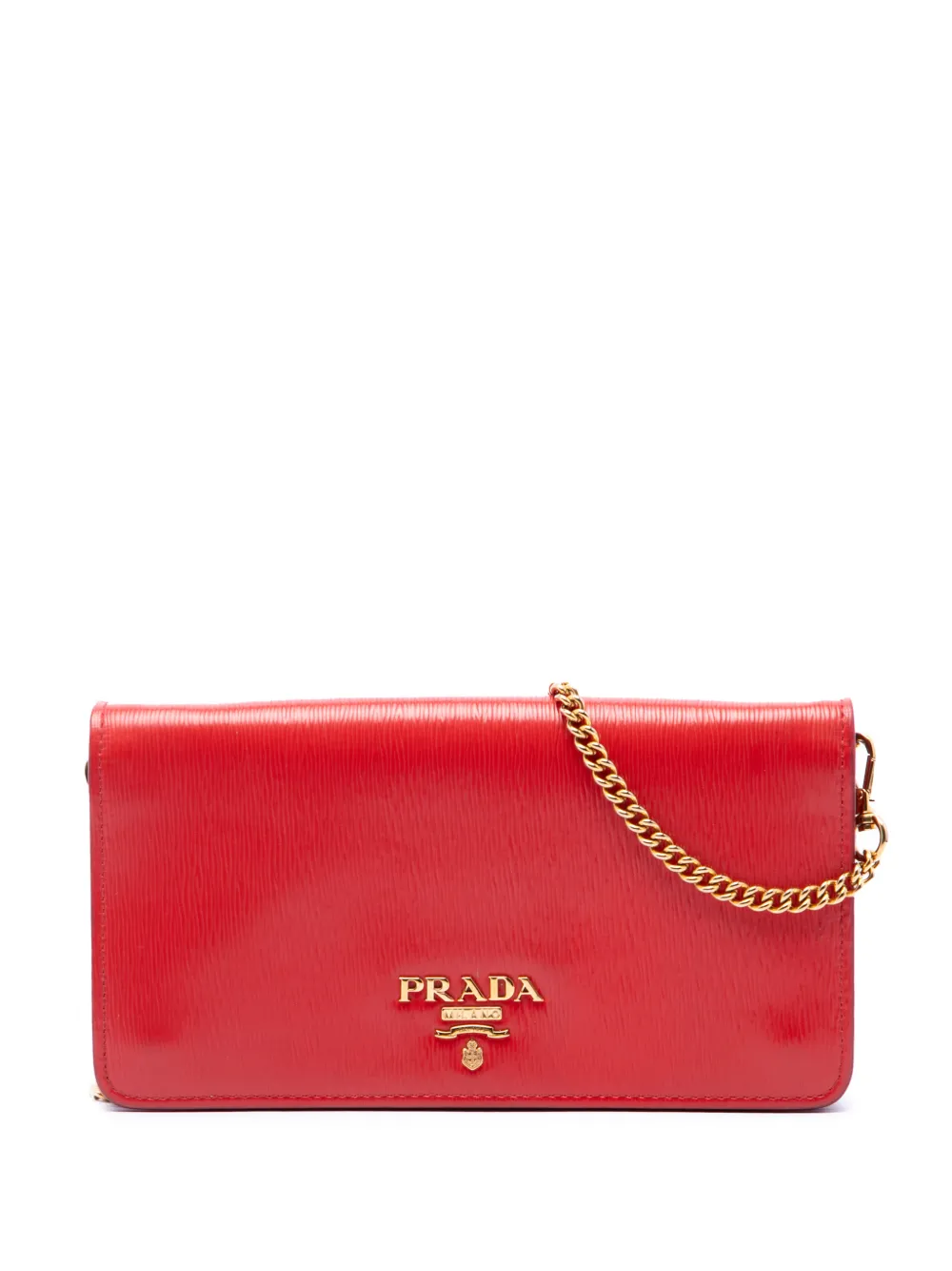 Prada Pre-Owned portefeuille Move à bride en chaîne (2013-2025) - Rouge Prada Pre-Owned portefeuille Move à bride en chaîne (2013-2025) - Rouge