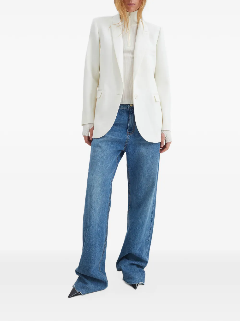 The Frankie Shop Amelia tailored blazer Wit