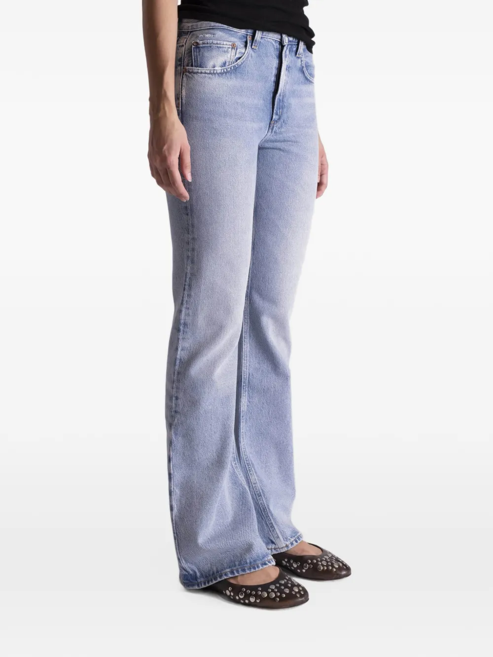 AGOLDE Kick Boot mid-rise jeans Blauw