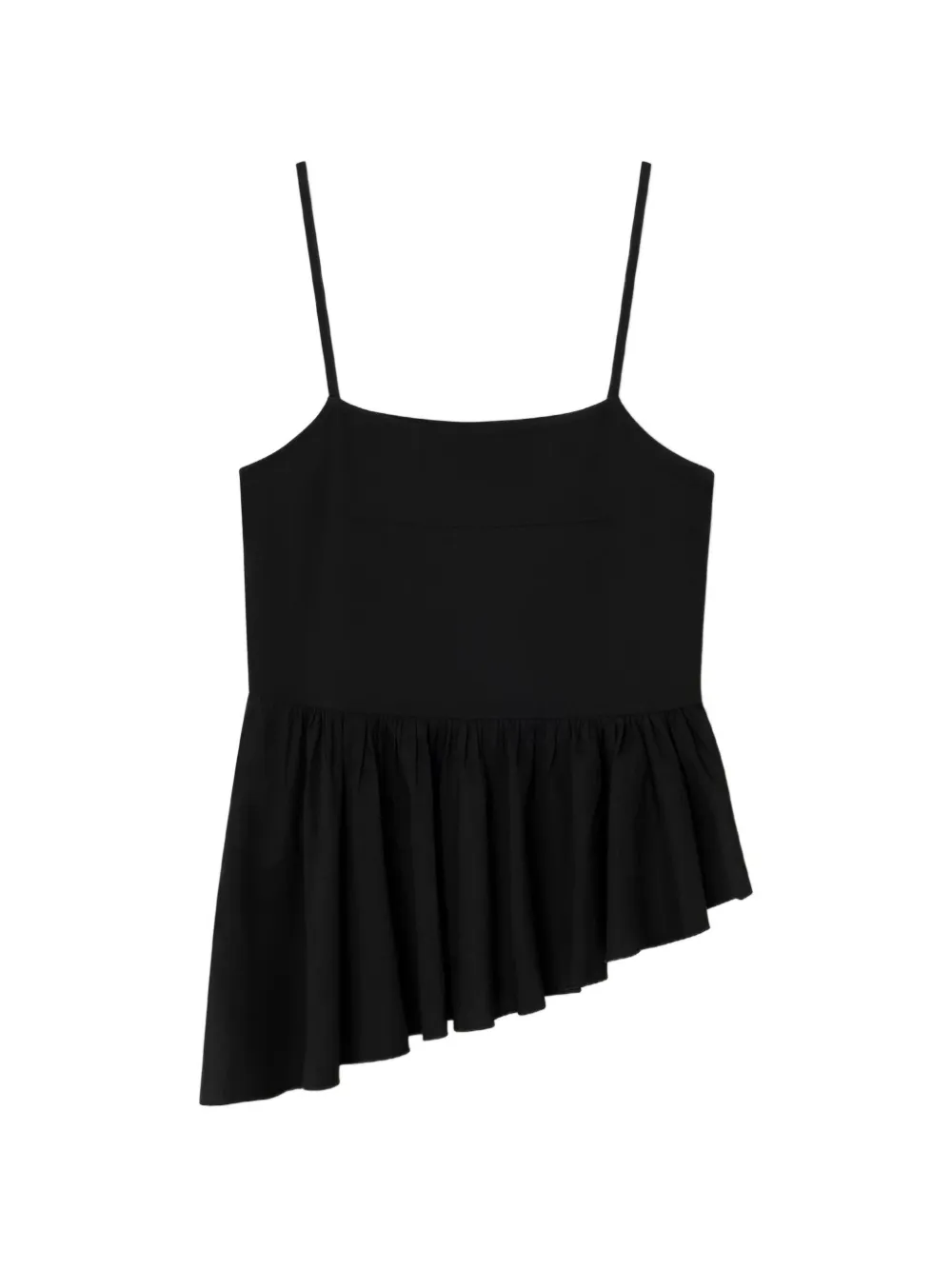 Gimaguas Joan asymmetric ruffled top - Nero