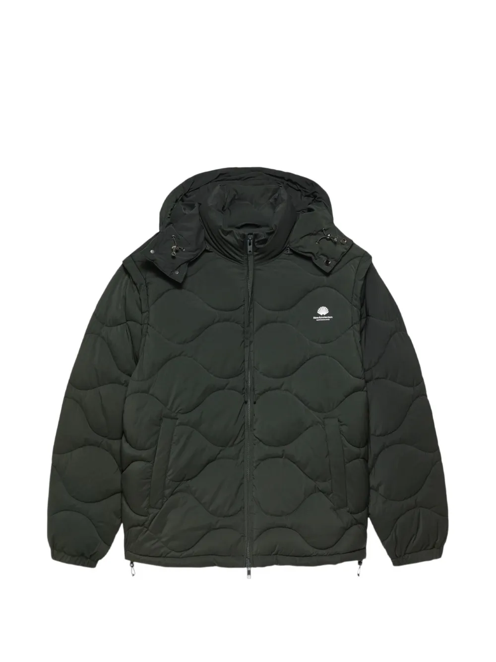 NEW AMSTERDAM quilted hooded jacket - Green