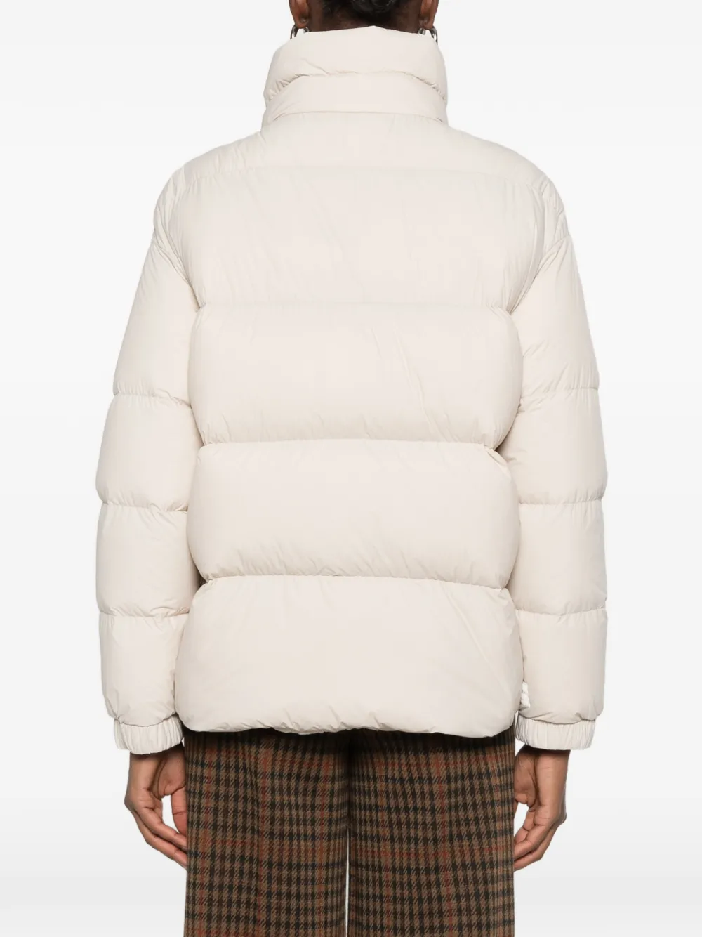 Max Mara quilted high-neck jacket Beige