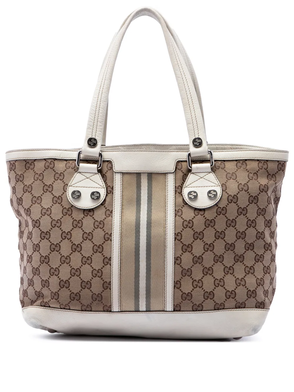 Gucci Pre-Owned 2016-2026 Small GG Canvas Web Libeccio Sunset tote bag - Toni neutri