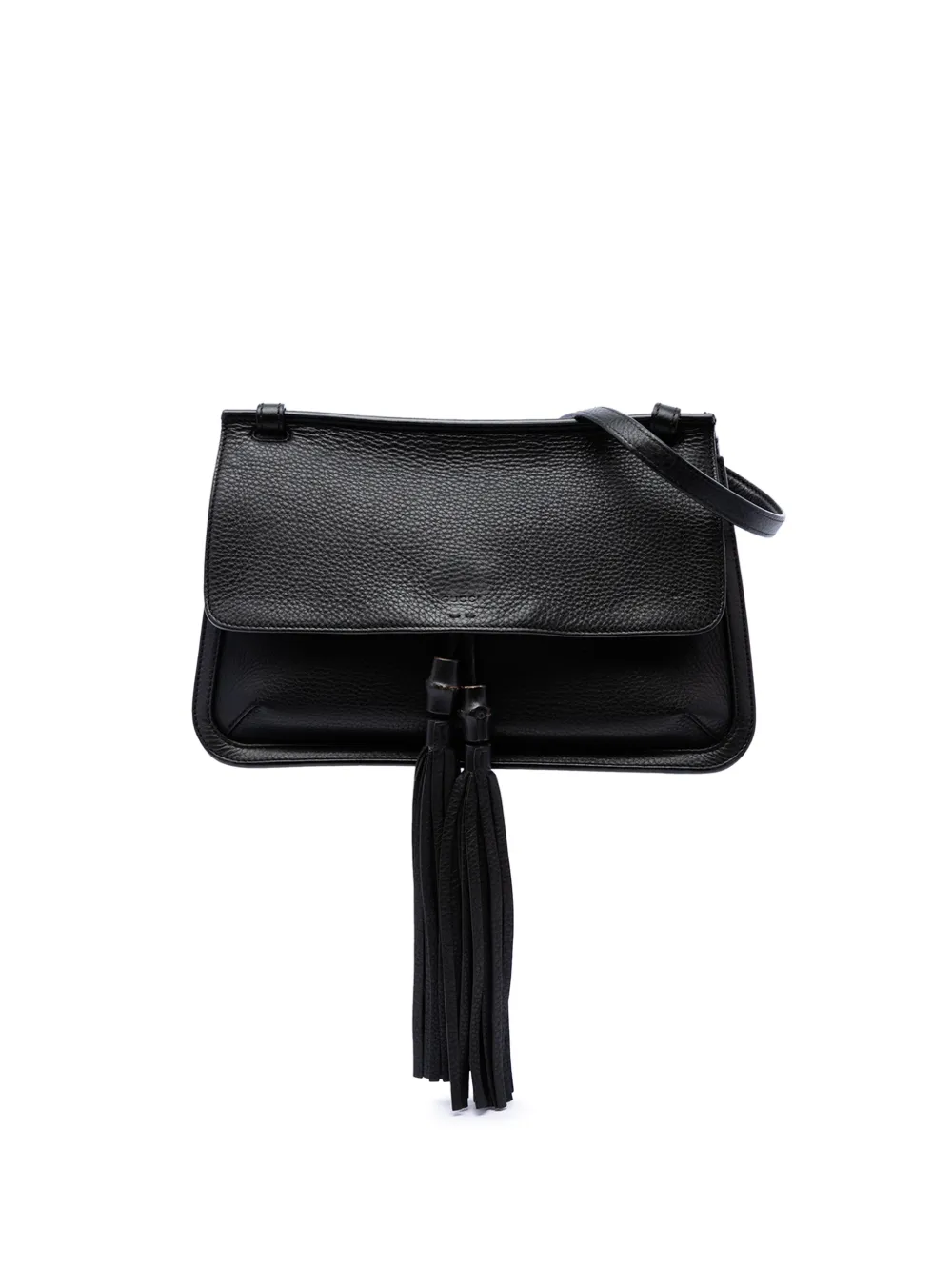 Gucci Pre-Owned 2016-2026 Medium Leather Bamboo Daily crossbody bag - Black