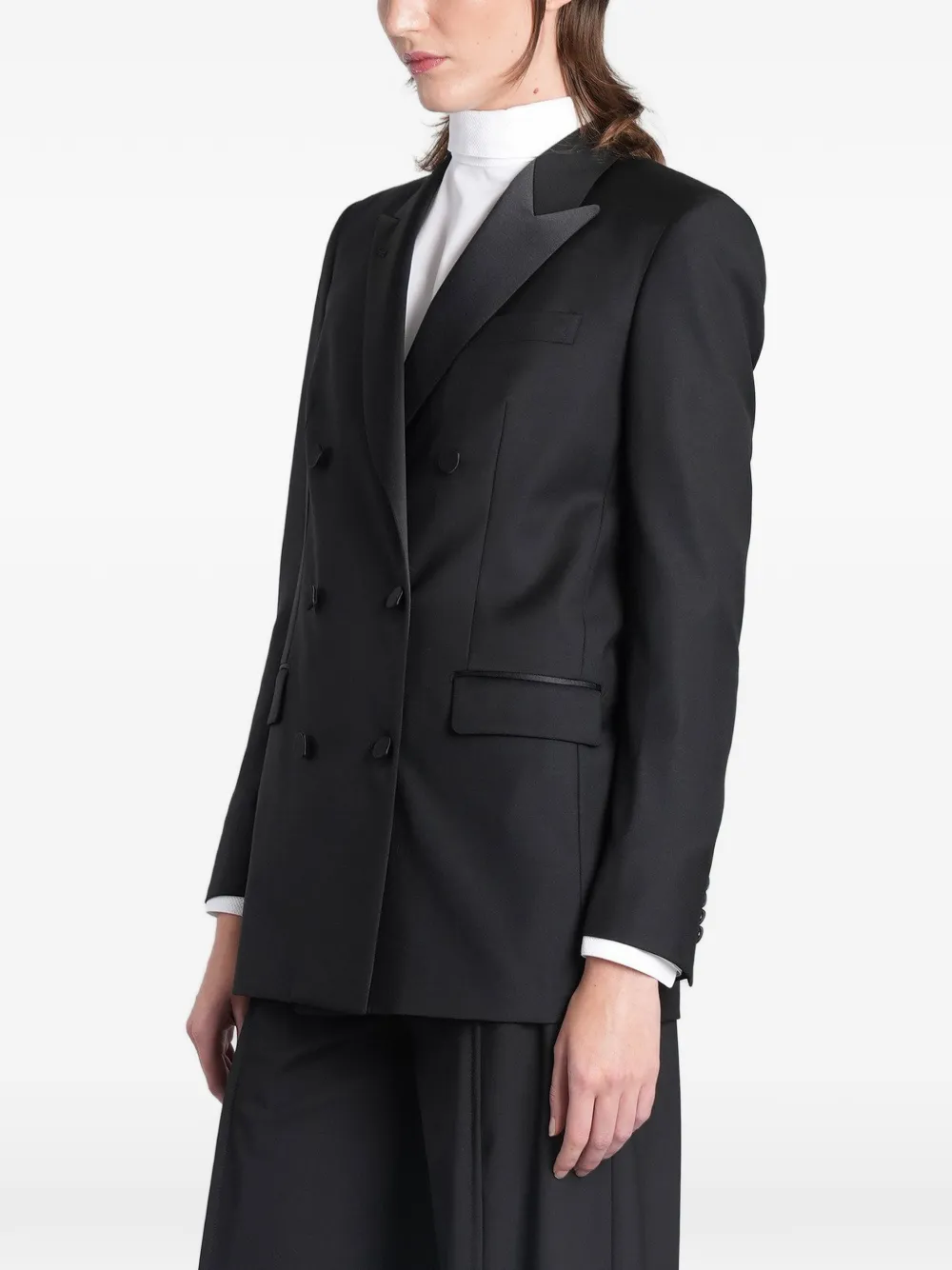 Tagliatore double-breasted peak-lapels blazer Zwart